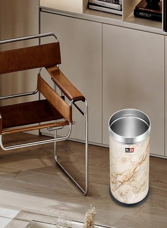 Mr. Bin Stainless Steel Rock Dustbin | Perforated Stainless Steel | 8" x 12" Garbage Bin | SS 202 Modular Trash Can | Round-Shape Dustbin for Home, Bathroom, Kitchen & Office | 5 Liter - Image 4